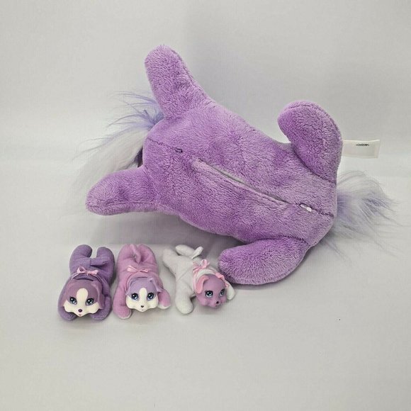 Puppy Surprise Purple Plush Dog 3 Babies (one Barks) Toy Clean Sanitized Mama - Picture 11 of 12